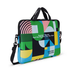 Laptoptas met logo en full-colour bedrukking in eigen ontwerp