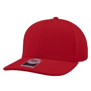 Rode sportcap met zichtbare recycled ottoman stofstructuur