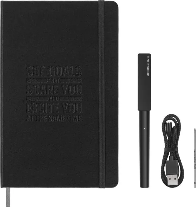 Moleskine Smart schrijfset met notitieboek, smart pen en oplader als premium teambuilding relatiegeschenk