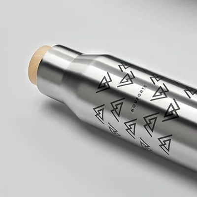 rondom de fles lasergraveren